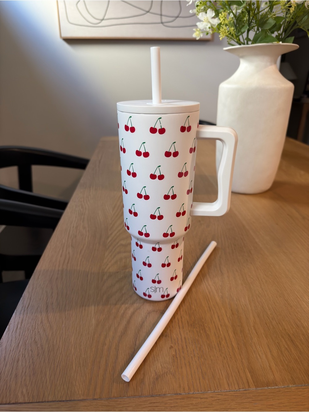 Simple Modern Tumbler Bottle Cup Red Cherries